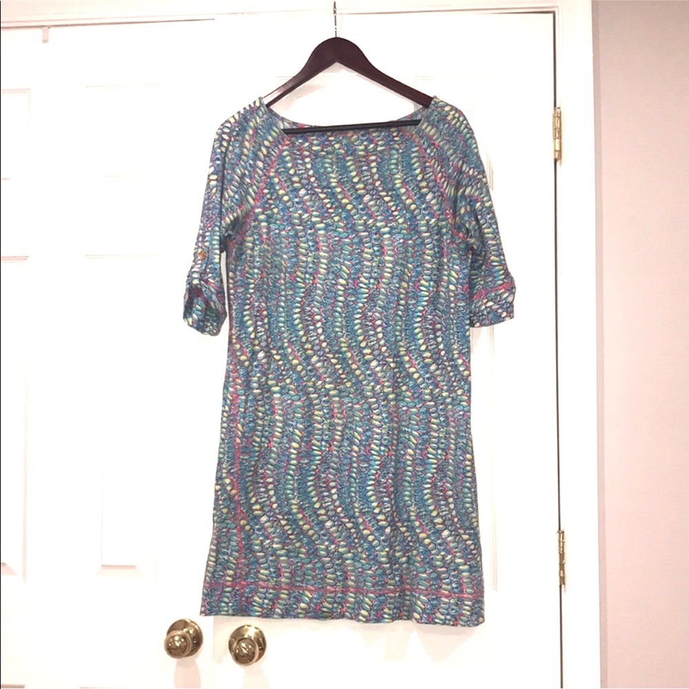 Lilly Pulitzer 3/4 Sleeve cotton Shell Dress M